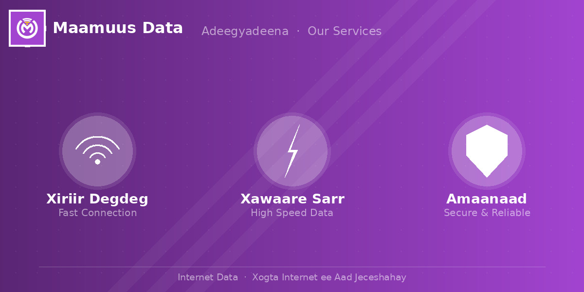 Maamuus Data · Adeegyadeena